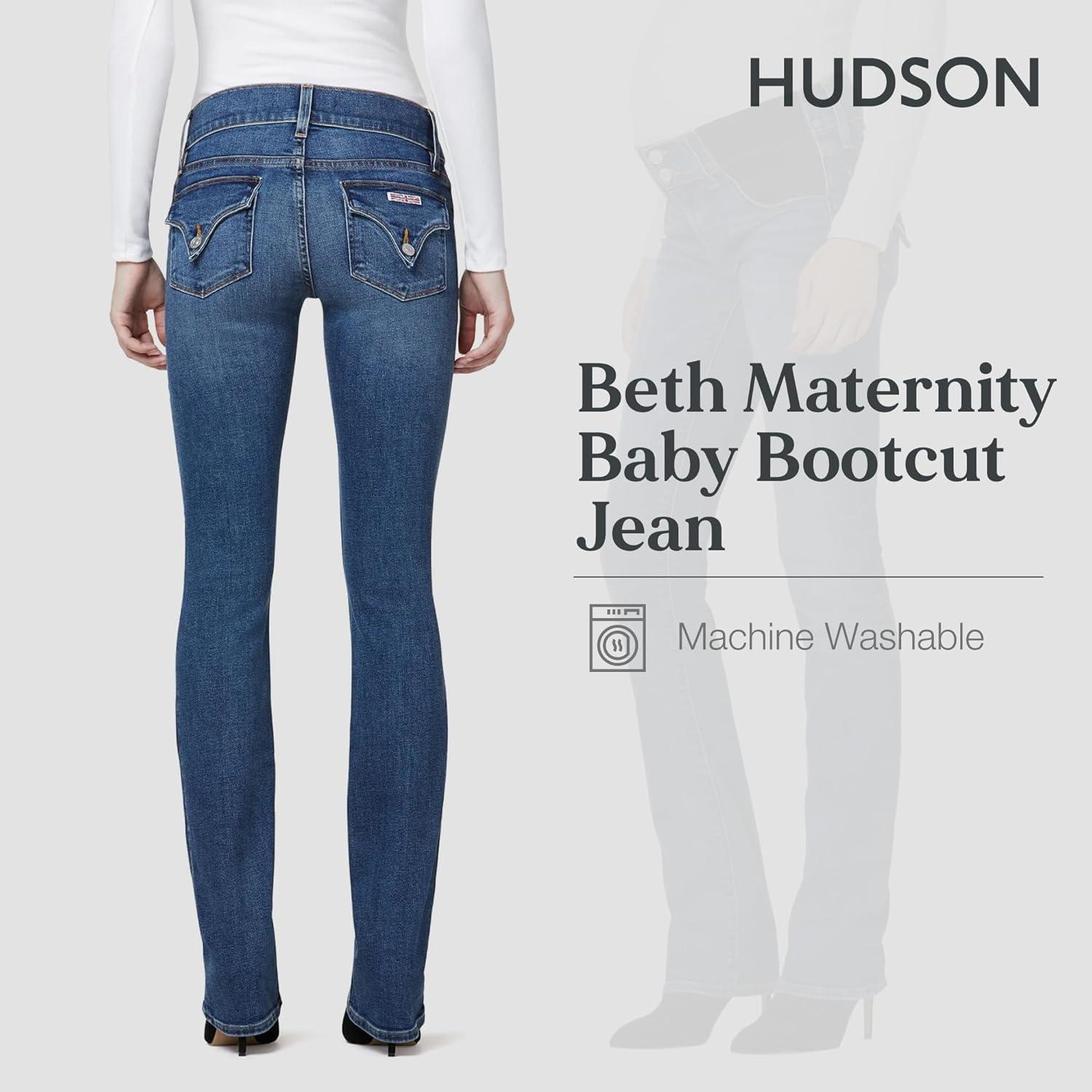 image:imageHUDSON Womens Beth Baby Bootcut Maternity JeanRhythm Rain