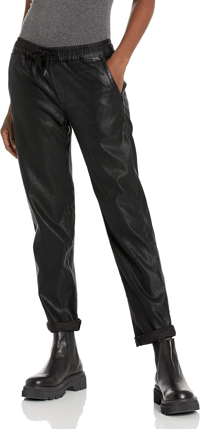 image:imageHUDSON Womens Lounge Track PantCoated Black Beaut