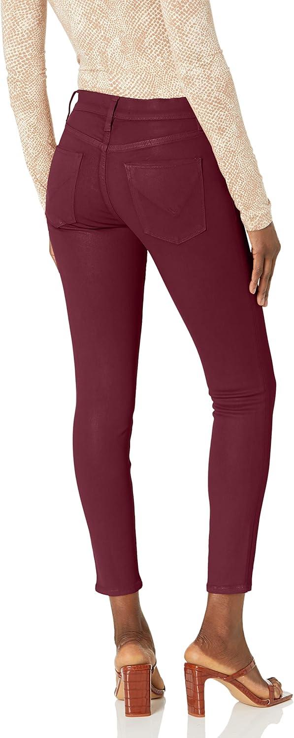 image:imageHudson Jeans Womens Nico Midrise Ankle Super Skinny 5Pocket JeanCabernet Coated