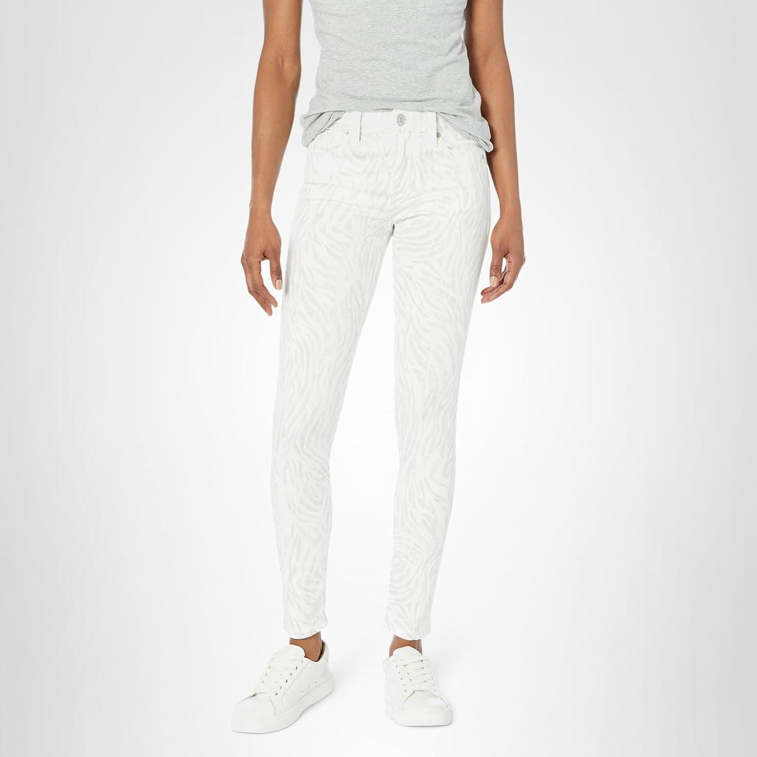 image:imageHudson Jeans Womens Nico Midrise Ankle Super Skinny 5Pocket JeanDistorted Zebra
