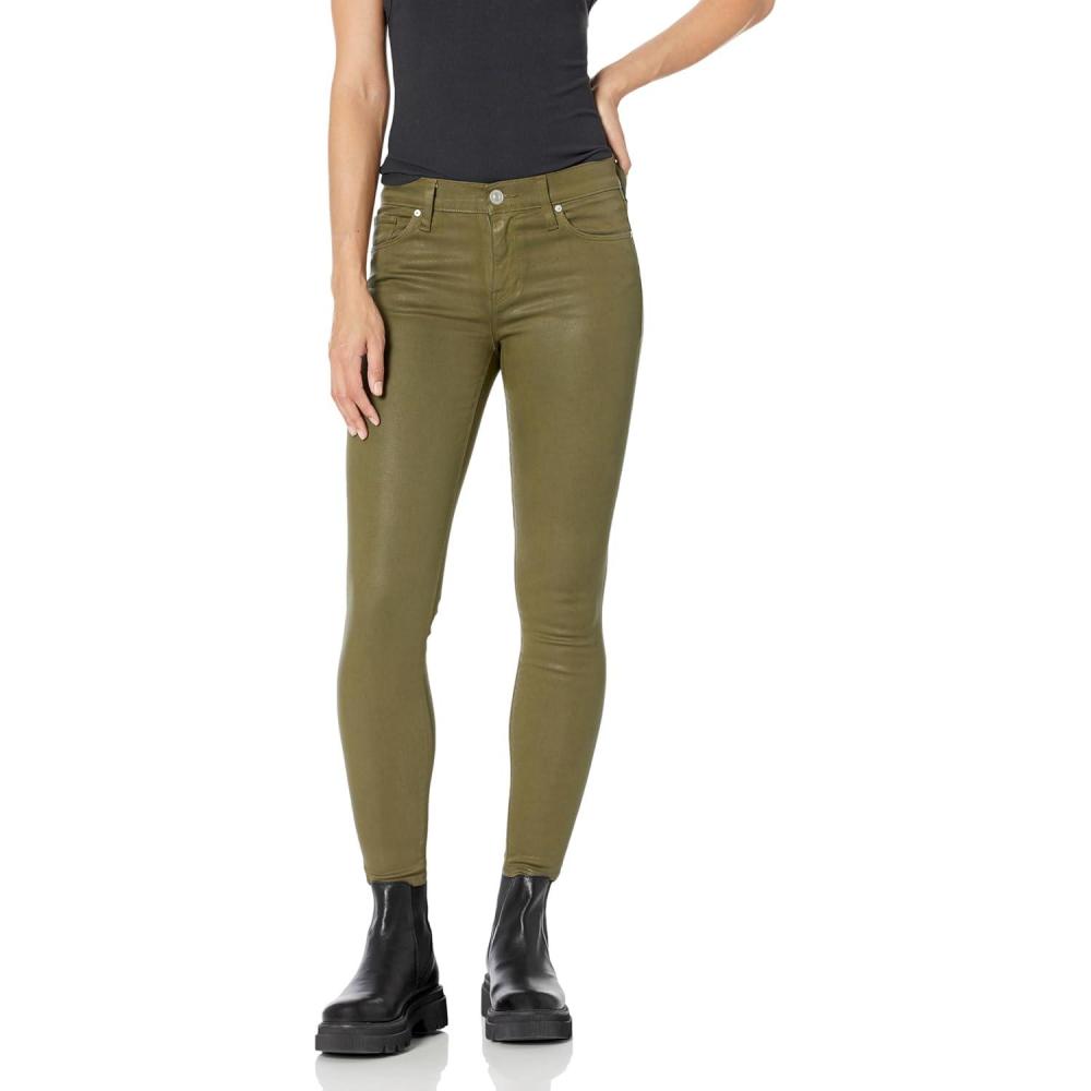 image:imageHudson Jeans Womens Nico Midrise Ankle Super Skinny 5Pocket JeanHigh Shine Army