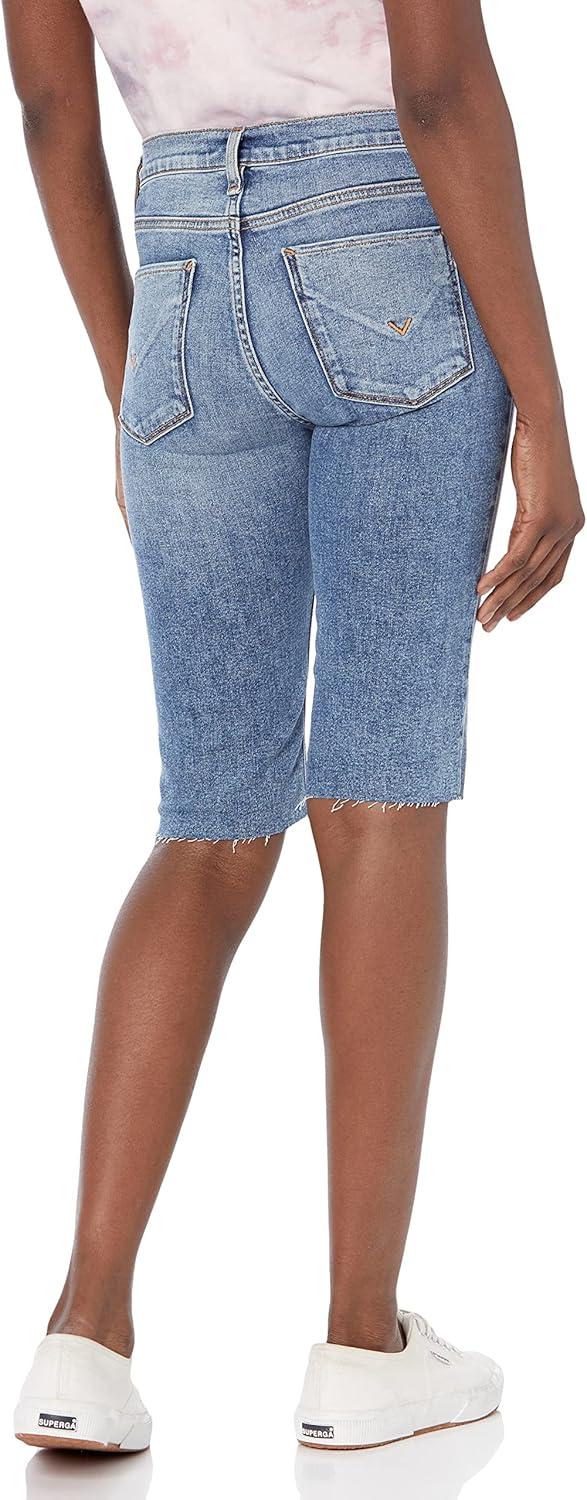 image:imageHUDSON Womens Amelia Mid Rise Knee ShortWine Light
