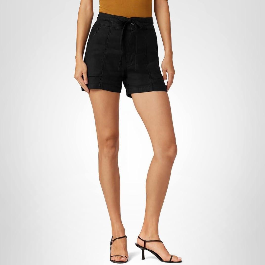 image:imageHUDSON Womens Tie Waist ShortBlack Beauty