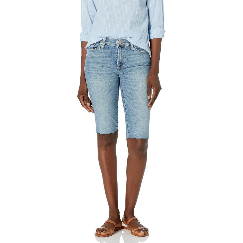 image:imageHUDSON Womens Amelia Mid Rise Knee ShortEssential Vibe