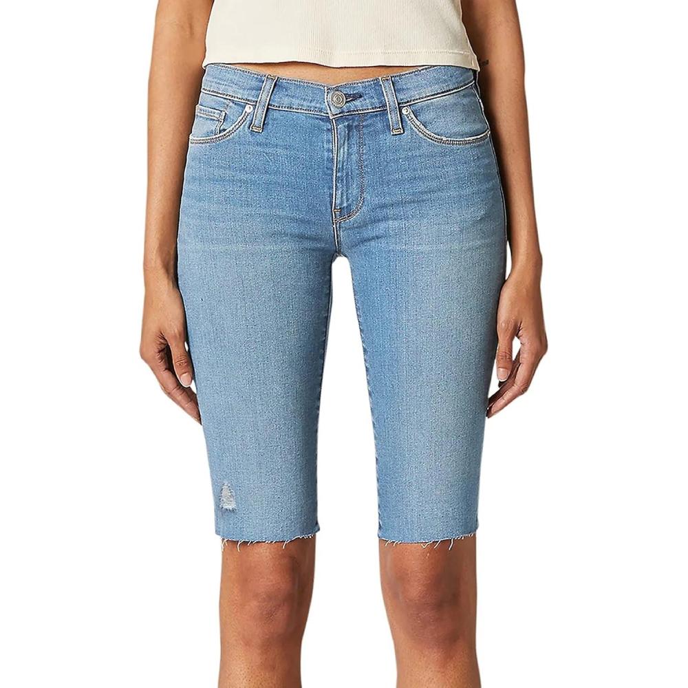 image:imageHUDSON Womens Amelia Mid Rise Knee ShortLights on