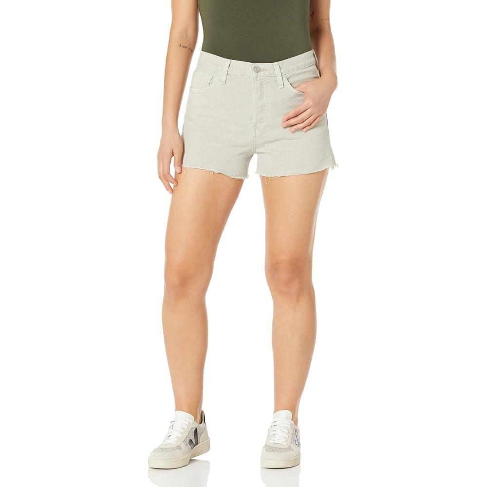 image:imageHudson Jeans Womens Lori High Rise Cut Off Jean ShortDistressed Peyote