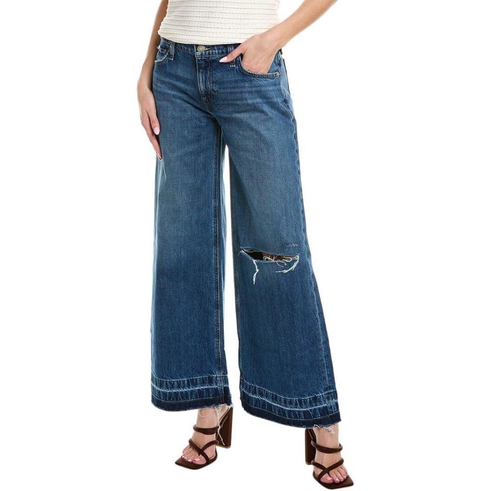 image:imageHUDSON Womens Freya MidRise Skater JeanRip Repair Winter