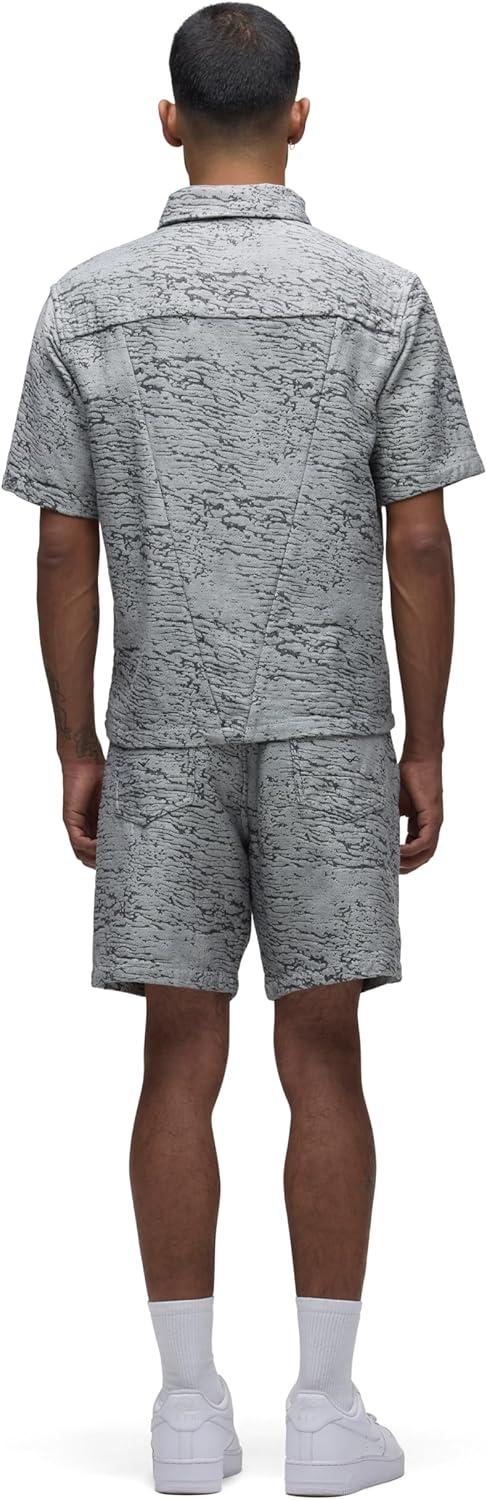 image:imageHUDSON Mens Clint Relaxed ShortBlack Jacquard