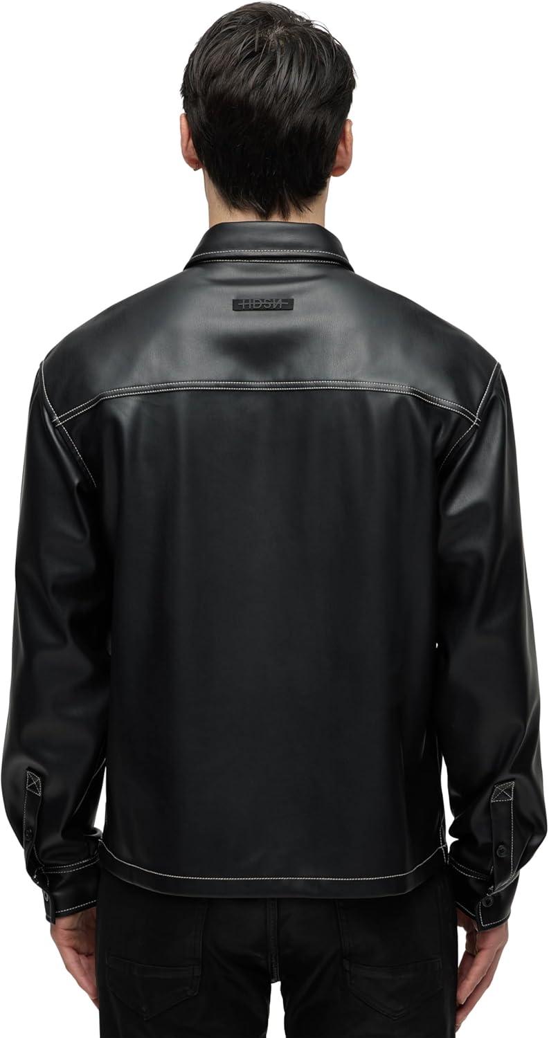 image:imageHUDSON Mens Shirt JacketBlack Sky