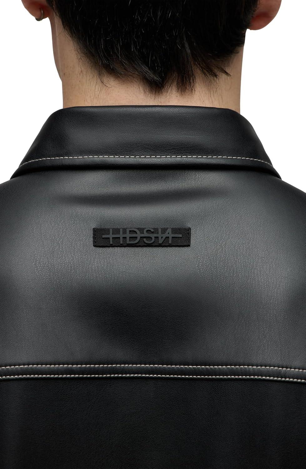 image:imageHUDSON Mens Shirt JacketBlack Sky