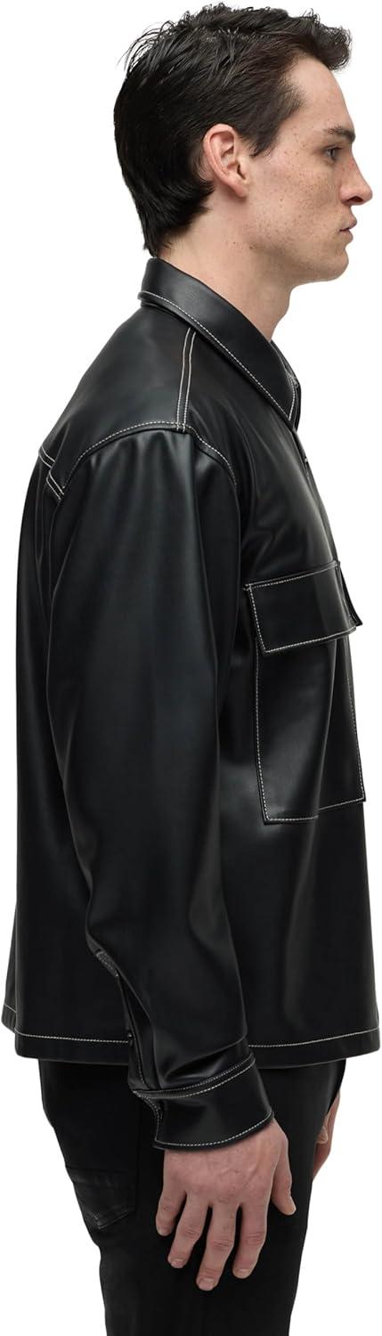 image:imageHUDSON Mens Shirt JacketBlack Sky