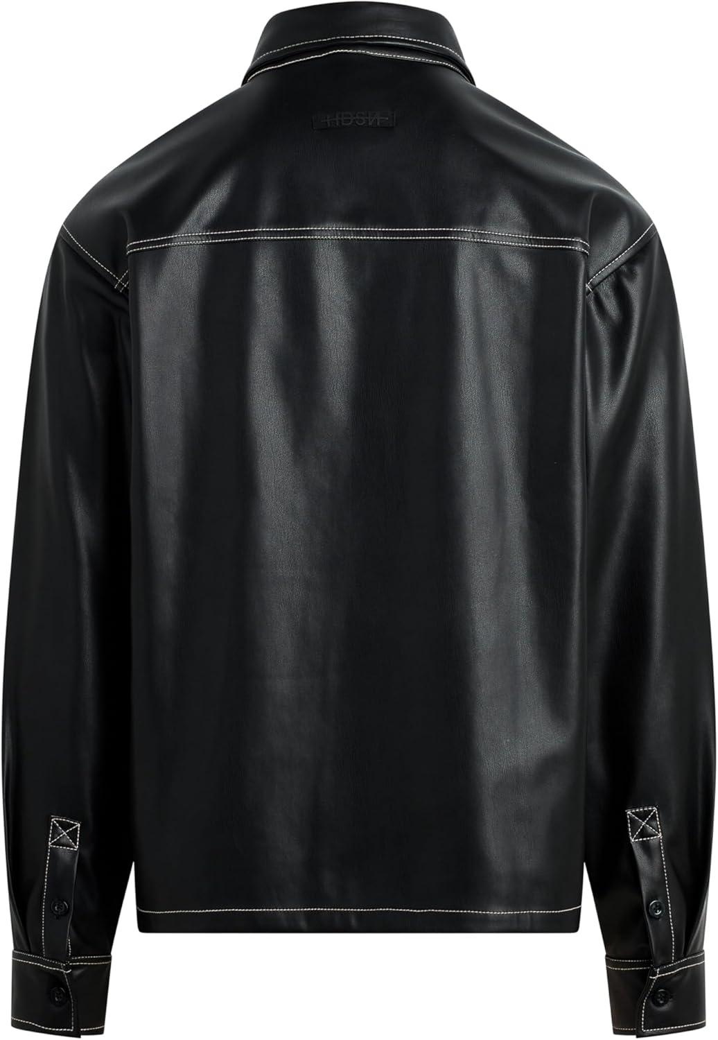 image:imageHUDSON Mens Shirt JacketBlack Sky
