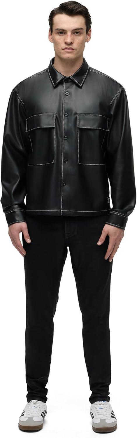 image:imageHUDSON Mens Shirt JacketBlack Sky