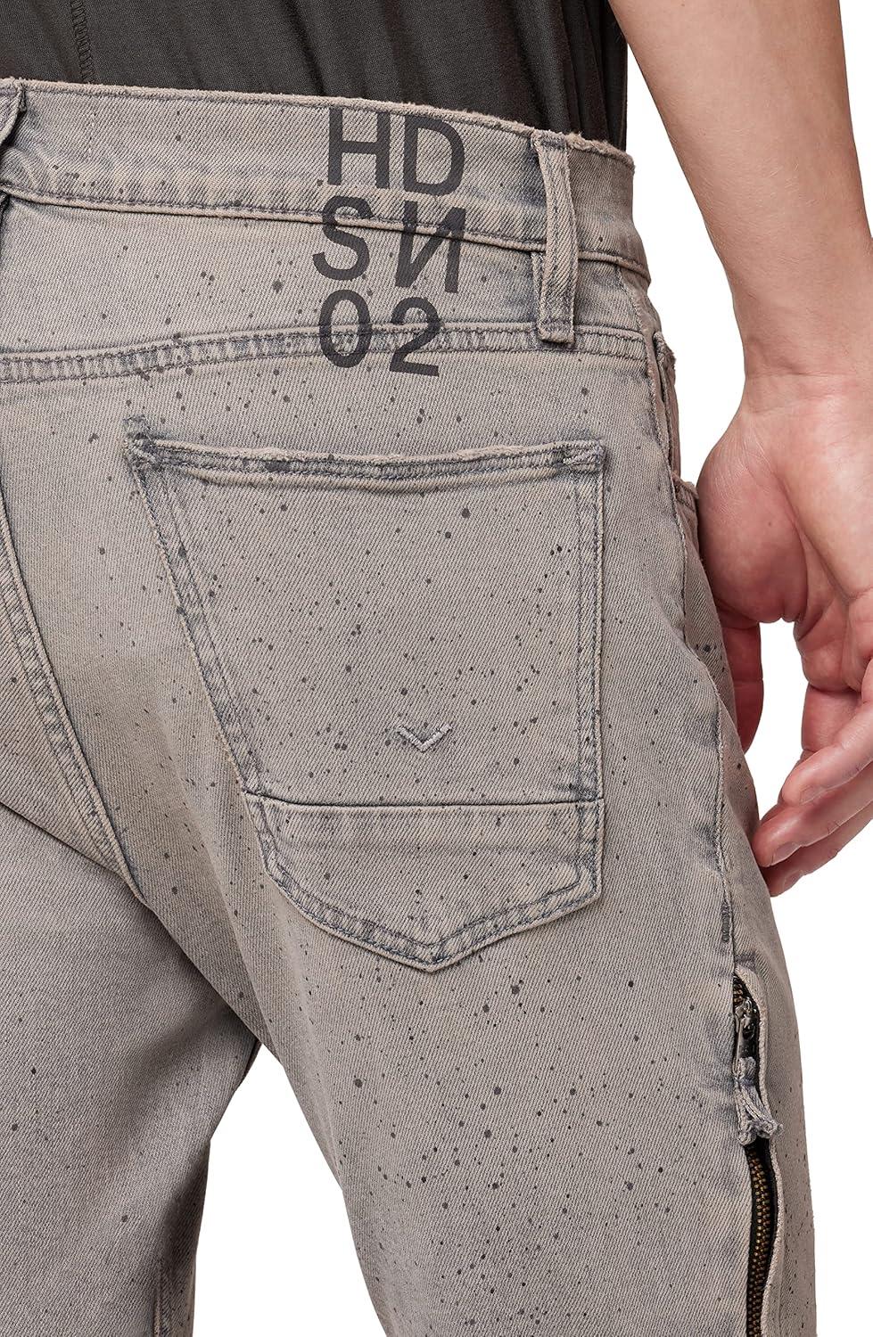 image:imageHudson Mens Zack Side Zip JeanConfetti Grey