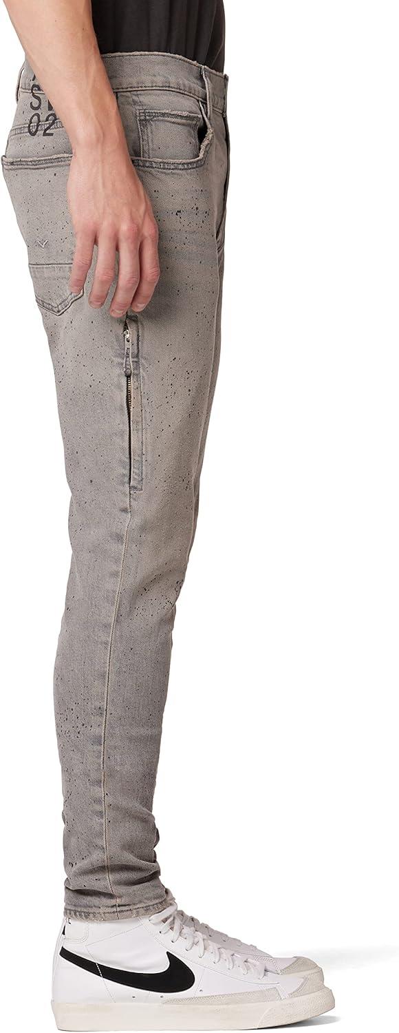 image:imageHudson Mens Zack Side Zip JeanConfetti Grey