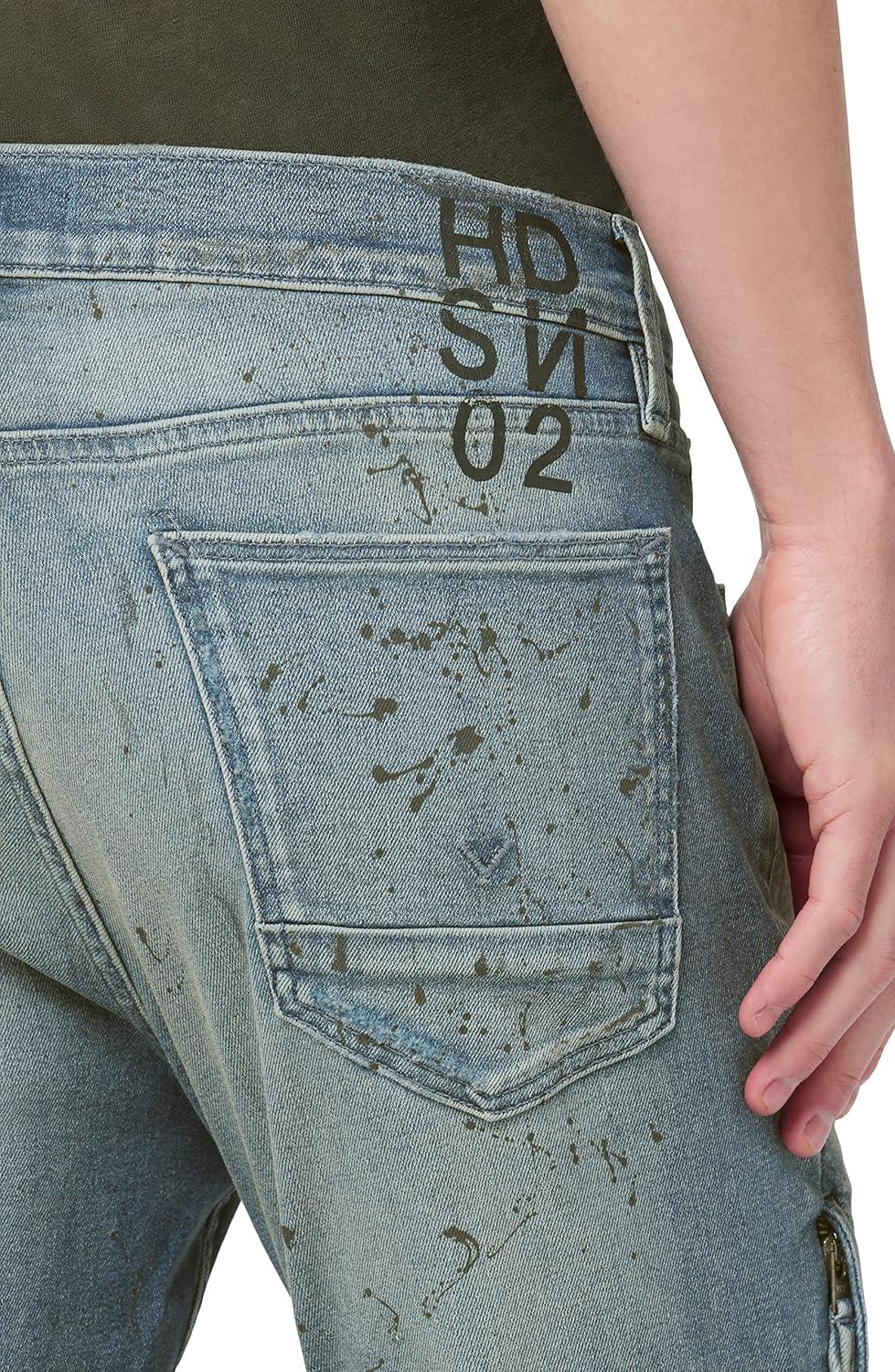 image:imageHudson Mens Zack Side Zip JeanGrey Splatter