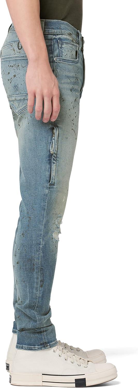 image:imageHudson Mens Zack Side Zip JeanGrey Splatter