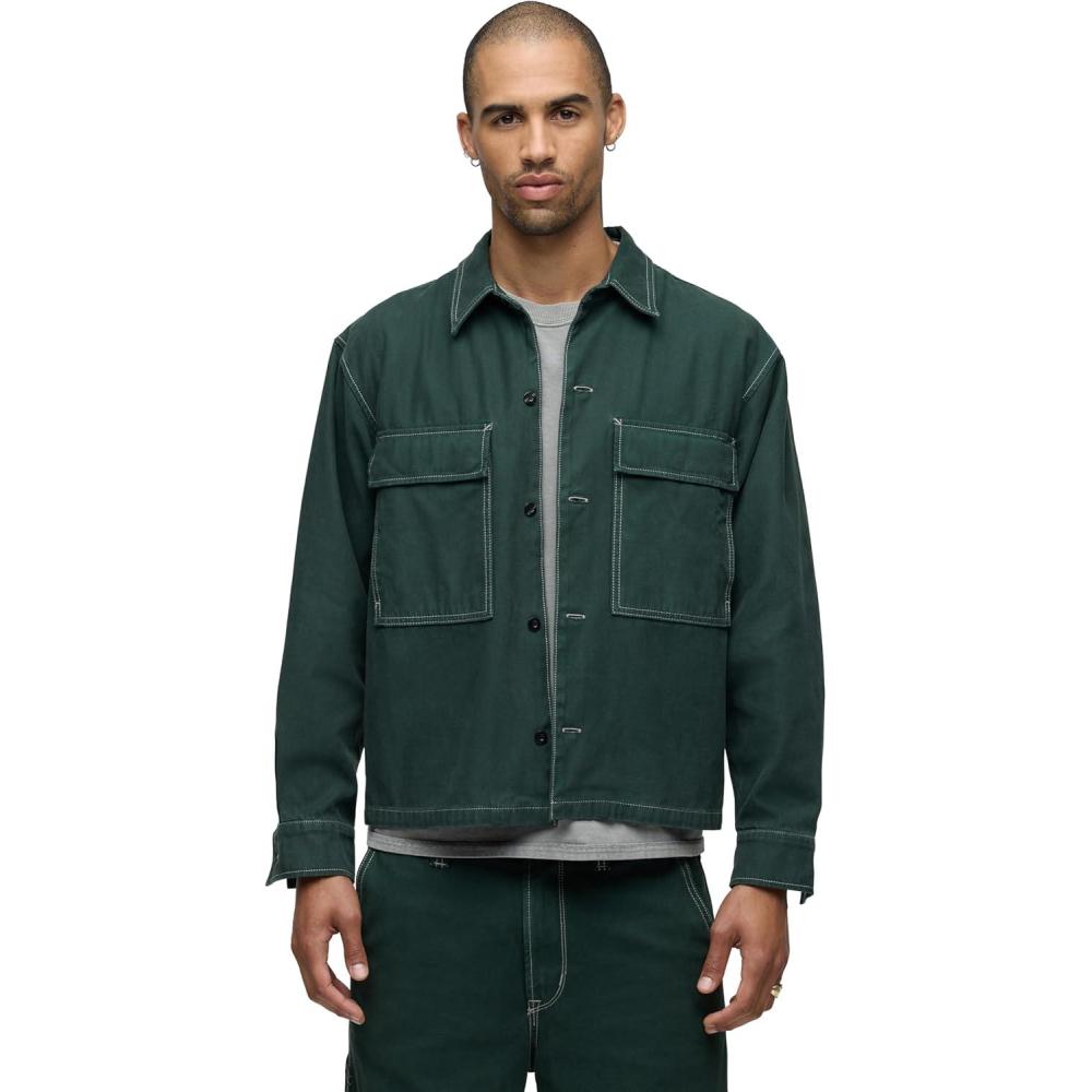 image:imageHUDSON Mens Shirt JacketSmoke Pine