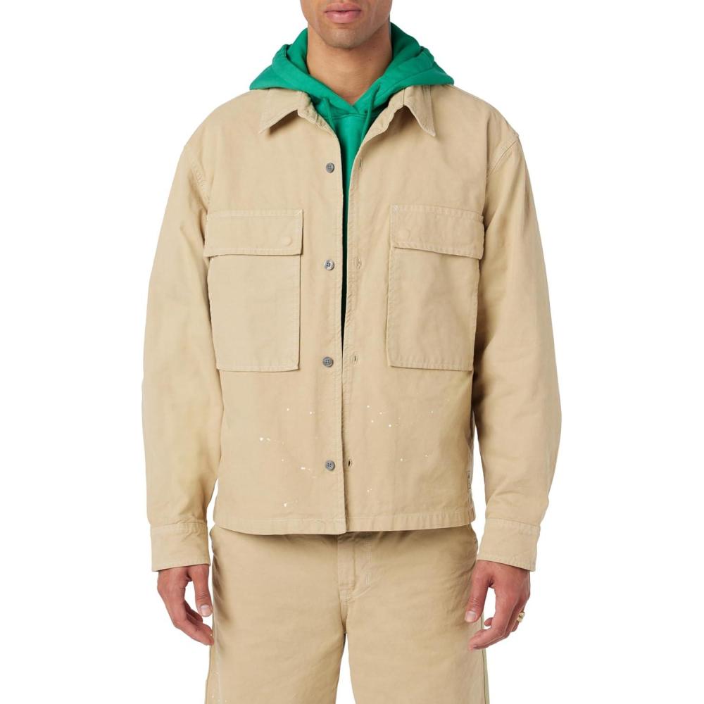 image:imageHUDSON Mens Shirt JacketWork Khaki