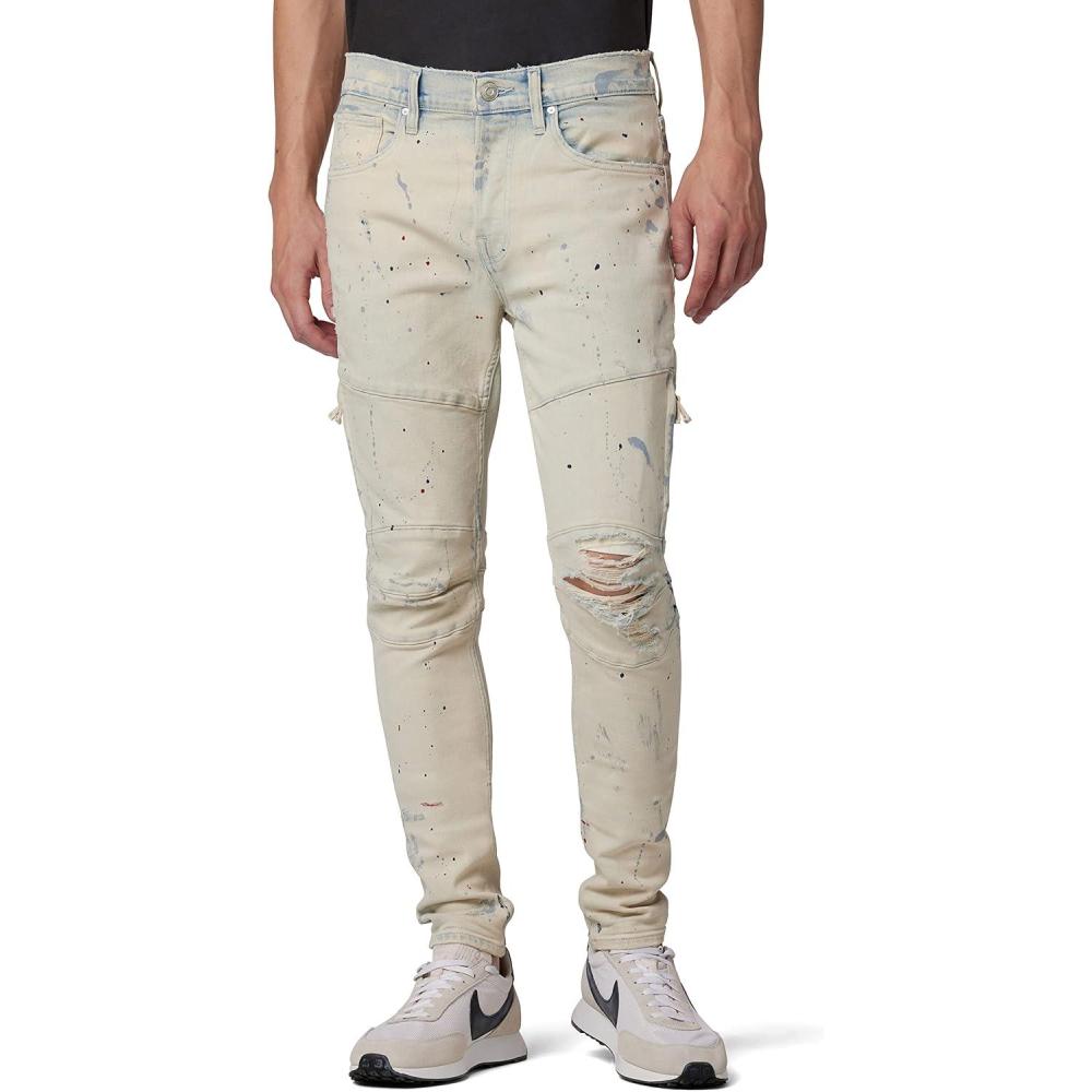 image:imageHudson Mens Zack Side Zip JeanWhite Painter