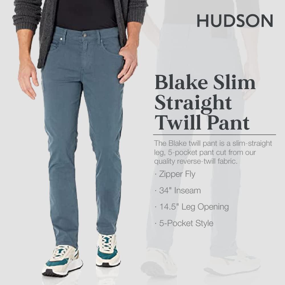 image:imageHudson Mens Blake Slim Straight Leg JeanSteel Blue
