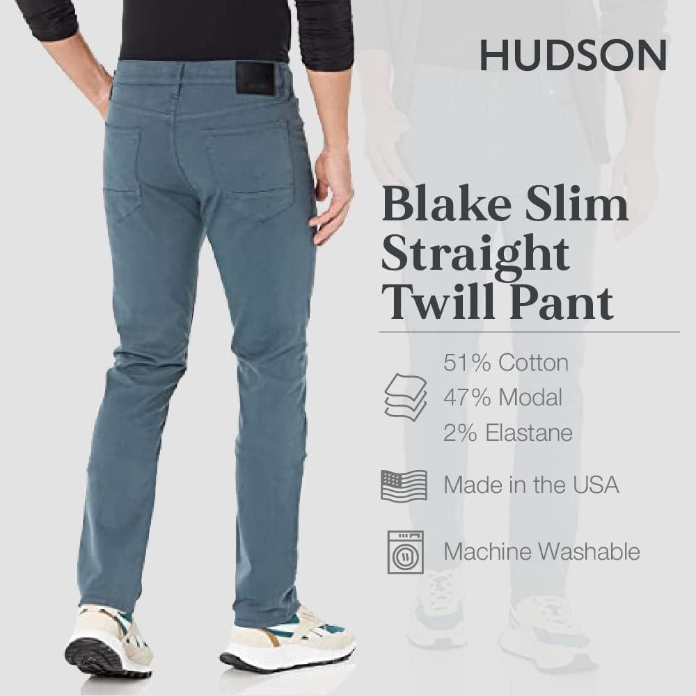 image:imageHudson Mens Blake Slim Straight Leg JeanSteel Blue