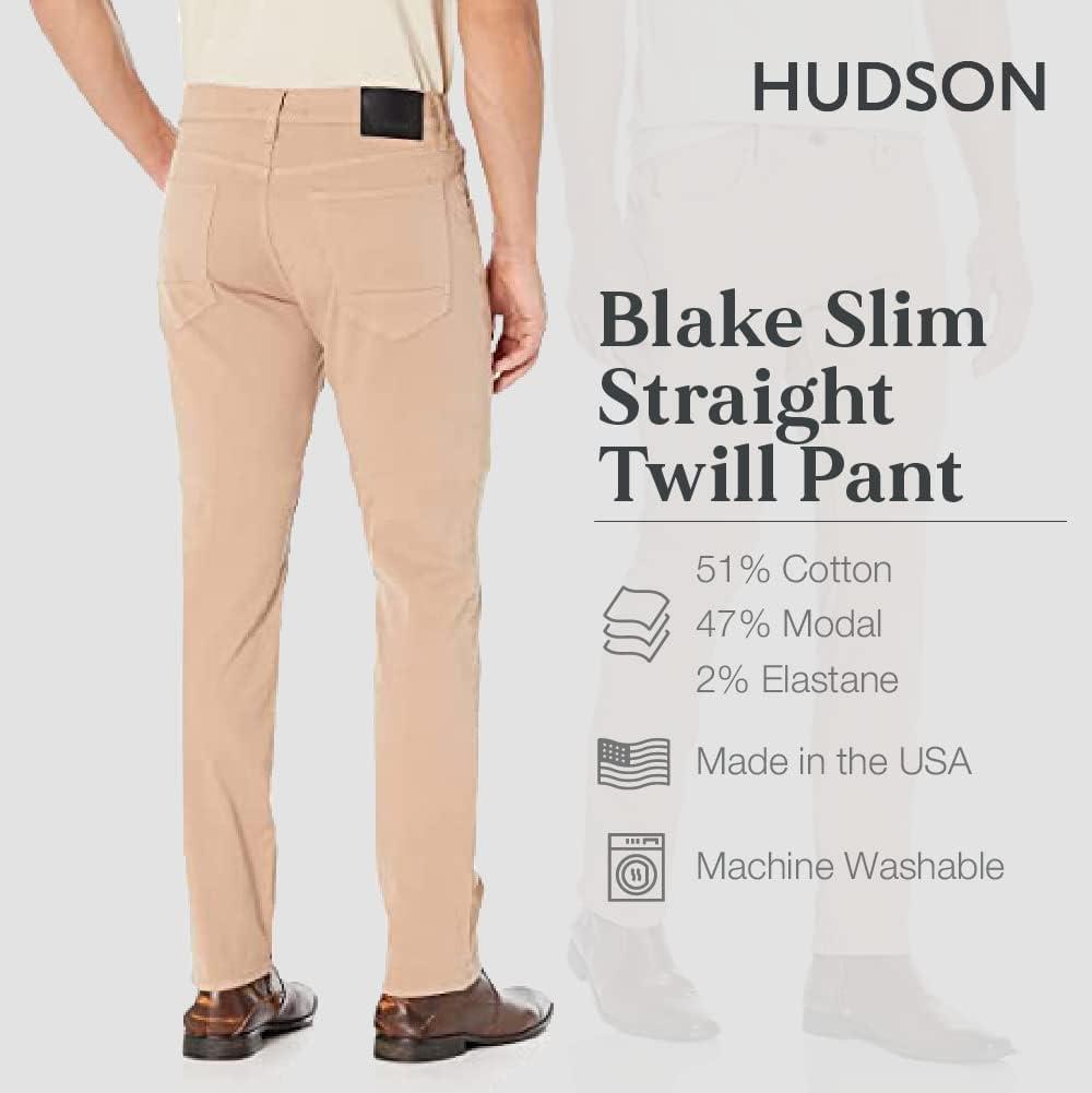 image:imageHudson Mens Blake Slim Straight Leg JeanWarm Taupe
