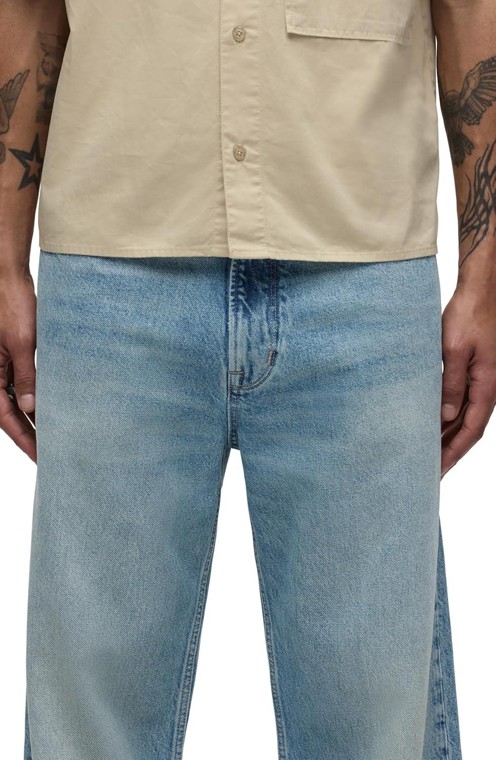 image:imageHudson Mens Luca Loose Fit Wide Leg Denim PantDurham