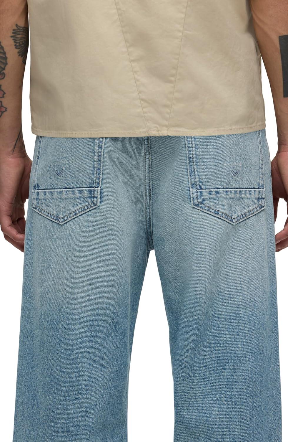 image:imageHudson Mens Luca Loose Fit Wide Leg Denim PantDurham